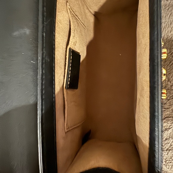 GG Supreme Monogram Calfskin Small Padlock Shoulder Bag Beige Black - Picture 6 of 12